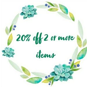 20% off two or more items!